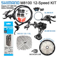 Shimano Deore XT M8100 Groupset 12S Derailleur Shifter MTB Brakes M6100 Chain 12V Group Set 12 Speed K7 HG 46/50/52T MS Cassette