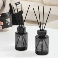 120ml Natural Reed Diffuser, Bluebells Glass Fireless Scented Diffuser with Sticks for Home, Hotel, Bathroom Aroma Diffuser Gift