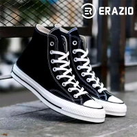 ERAZIO Sepatu Sneaker Kanvas Classic High Hitam Pria Dan Wanita Original Sepatu Sekolah Anak Dan Dew