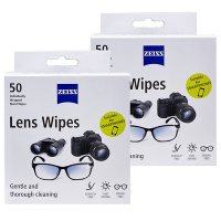 蔡司 Zeiss Lens Cleaning Wipes 抗菌 拭鏡紙 50張/盒裝x2