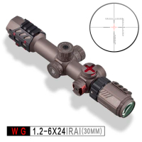 WG 1.2-6X24IRAI tactical 30MM sight , red dot and laser can be installed. 22LR lock reset airsoft shooting sight