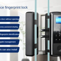 Smart Door Fingerprint Electric Lock Electronic Digital Gate Opener RFID Biometric finger print security Glass Password Card