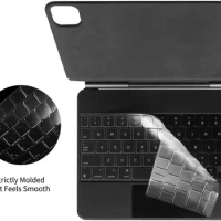 Keyboard Cover for iPad Air 4th Gen and iPad Pro 11 Ultra Thin, Clear TPU Material Magic Keyboard Skin Protector Film