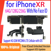 Original Logic Board for iPhone XR Motherboard with Face ID 256gb Unlocked Support iOS Update Clean iCloud Plate for iPhone x xs