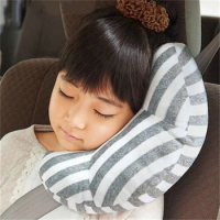 Stripe Protection Holding Device Cushion Car Seat Belts Pillow Seat Sleeping Relax Neck Support Headrest Soft Car Pillows