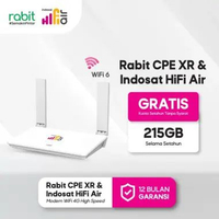 RABIT CPE Modem Wifi Router 4G LTE Indosat Hifi Air - Router Wifi 6 USB Type C Sim Card Free Kuota T