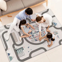 Foldable Baby Game Mat Crawling Carpet Puzzle Mat Cartoon Children'S Activity Rugby Folding Carpet Floor Toy Home Decoration