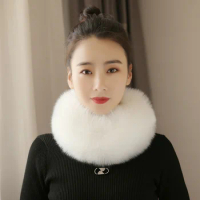 Women Faux Fur Collar Shawl Furry Fur Collar For Winter Coat Hood Fur Decor Fake Fur Scarf Parkas Coat Fur Collar Scarves