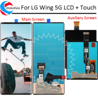 6.8'' P-OLED For LG Wing LCD Touch Panel Screen Digitizer Assembly For LG Wing 5G LMF100N LM-F100N LM-F100V Display