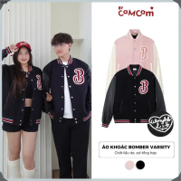 XUE Áo Khoác Bomber Varsity Basic Dày Dặn Đường Phố 𝘽𝙮𝘾𝙖𝙢𝙘𝙖𝙢