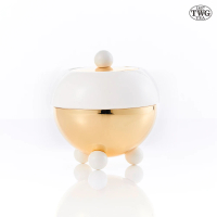 【TWG Tea】現代藝術系列糖罐 Design Gold Sugar Bowl in White(白/金)