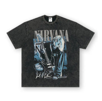 MADMAN Nirvana Premium Oversized Stone Wash T-Shirt | Band T-SHIRT | Washed | Vintage tee | WO
