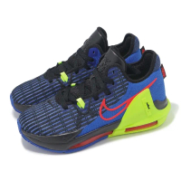 【NIKE 耐吉】籃球鞋 LeBron Witness 6 VI GS 大童 女鞋 黑 藍 LBJ 氣墊 緩震(DD0423-405)