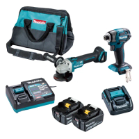 【MAKITA 牧田】DGA406GX5 18V無刷雙機組DGA406+DTD173(DGA406GX5)