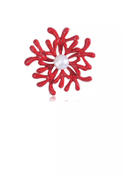 SOEOES 時尚氣質鍍金琺瑯紅珊瑚仿珍珠胸針