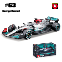Short 1:43 2022 F1 -AMG W13 #44 Hamilton #63 George Russell Alloy Car Model Super Formula Die Cast M