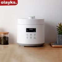 Olayks 2-In-1 Electric Pressure Cooker 2.5L Rice Cooker Multifunction 70KPa Pressure Cooker 24H Appointment Fast Cooking Pot