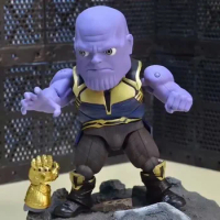 10cm Marvel Avengers figure model Infinity War EGG Thanos Q Movable Face changer boxed handwork model for Childrens gift