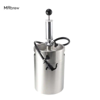 5L Beer Keg Party Pump,Stainless Steel Beer Growler Picnic Pump With Faucet,Portable Keg Tap Dispenser Barrel For Home Brewing