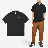 Nike 短袖襯衫 Club Polo Shirts 男款 黑 白 網眼 棉質 寬鬆 運動 polo衫 FN3895-010