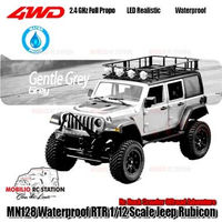 LC - MN128 Waterproof RTR 1/12 Scale Jeep Rubicon RC Rock Crawler Adventure Grey