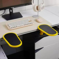 全城熱賣 - 桌面手臂托架辦公室可旋轉電腦桌延長板臺面胳膊肘手托架工位神器黃色-兩個裝【旋轉手托架】