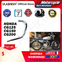 CG 125 150 200 Motorcycle Exhaust Full System Muffler Contact Pipe Slip-On For Honda CG125 CG150 CG200