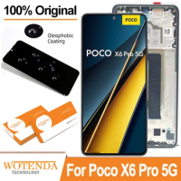Original AMOLED Display For Xiaomi Poco X6 Pro LCD 2311DRK48G Touch Screen For Poco X6 Pro Display Digitizer Assembly