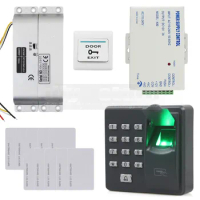 DIYSECUR Biometric Fingerprint RFID 125KHz Password Keypad Door Access Control System Kit + Electric Mortise Lock