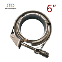 JTLD 6 Inch 152mm Quick Release V-Band Clamp Male Female Flanges Universal for Intake