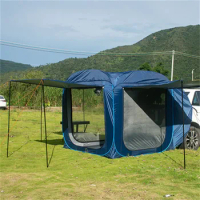 Pop Up Car Rear Tent Outdoor Camping Rain Covers One Touch Tent Beach Waterproof Shelter Ultralight for Fishing Nature Hike
