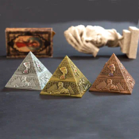Egyptian Pharaoh Metal Ashtray Pyramid Ashtray Herb Ashtray Weed Ashtray Home Creative Furniture Decoration Smoking Accessories