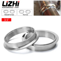 3.5 Inch 89mm V-Band Clamp Flange Male and Female Flange Turbo Downpipe Wastegate V-band Turbo Exhaust Pipes Car Accessories
