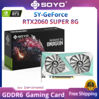 SOYO NVIDIA Geforce RTX 2060Super 8G Graphics Card GDDR6 Memory 256Bit DP 12nm Gaming Video Card for Desktop Computer GPU