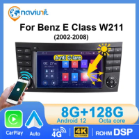 8GB 128GB CarPlay Android 12 Auto Stereo Car Radio GPS Multimedia For Mercedes Benz E-Class W211 G-Class W463 CLK W209 CLS W219