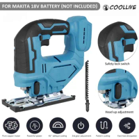 5500RPM 65mm Brushless Cordless Jigsaw Electric Jig Saw Portable Multi-Function Woodworking Power Tool for Makita 18V Battery