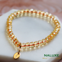 【Naluxe】頂級寶石料黃水晶全鑽切疊珠款開運手鍊(聚財主招偏財財富之石)