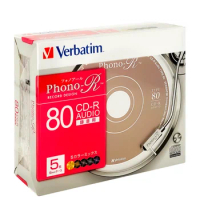 Verbatim Music Disc CD-R Audio Discs 80Min 700MB 52X 5Pcs/Box