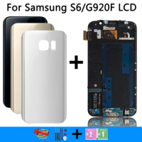 Super AMOLED AAA Quality for Samsung S6 G920 G920F LCD Screen Touch Digitizer Assembly For Samsung S6 LCD With Cover