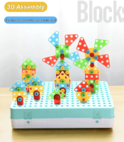 Kid Tool Box Set 3D DIY Assembly Building Blocks Set Montessori Early Learning Toy