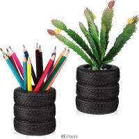 1 PC/2PCS Tire Pen Container Tire Shape Office Supplies Desktop Multifunctional Storage Pen Containe