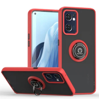 For OPPO Reno 7 5G Case Magnetic Car Ring Stand Shockproof Armor Phone Case For OPPO Reno 7 Z Reno7 4G Matte Protect Back Cover