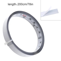 200cm Self-Adhesive Measuring Tape Steel Workbench Ruler mm/inch Left Right Reading Tool for Work Woodworking Saw Drafting Table