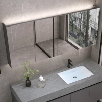 Manufacturer customization ultra-long bathroom mirror OEM Smart Light vanity Illuminated Mirror Cabinet