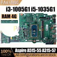 For Acer Aspire A515-55 A315-57 Notebook Mainboard Laptop DAZAUIMB8C0 i3-1005G1 i5-1035G1 4G RAM Motherboard Full Tested