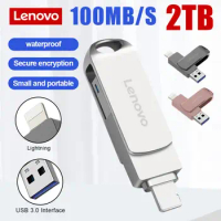Lenovo USB Flash Drive 2TB USB Memory TYPE-C OTG 2-IN-1 USB 3.0 Stick Pen Drive 1TB Pendrive USB Flash Disk For Phone Computer
