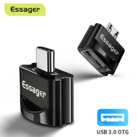 Essager OTG USB To Type C Adapter Micro USB Type-C Male To USB Female Converter For Macbook Samsung Xiaomi USB-C OTG Connector