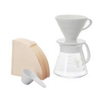 日本HARIO V60白色02濾杯咖啡壺組 1~4杯