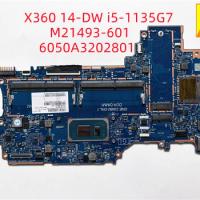 Used Laptop Motherboard M21493-601 6050A3202801 FOR HP X360 14-DW i5-1135G7 SRK05 Fully Tested and Works Perfectly