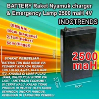 BATERAI Emergency Lamp 4v 2500mAh / Baterai Aki 4v 2500mAh rechargeable